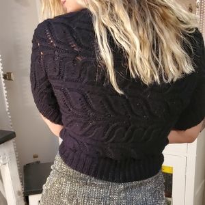 Gold dress with black sweater cover up